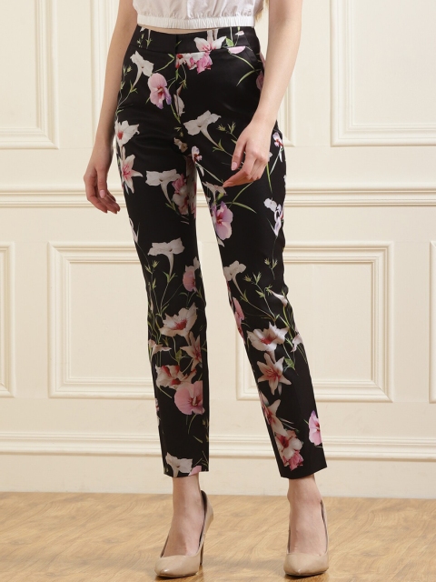 

Ted Baker Men Black Floral Printed Trousers