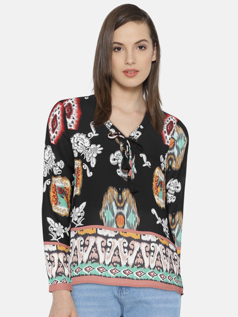 

ONLY Women Black Printed Top