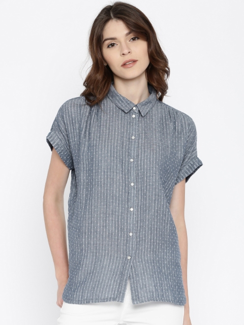 

ONLY Women Blue Casual Shirt