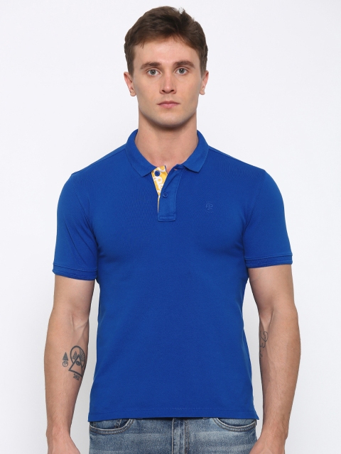 

Pepe Jeans Men Blue Solid Polo T-shirt