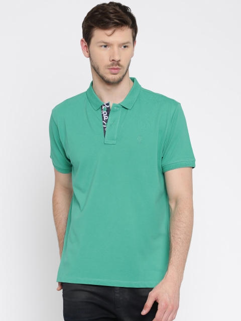 

Pepe Jeans Men Green Solid Polo T-shirt