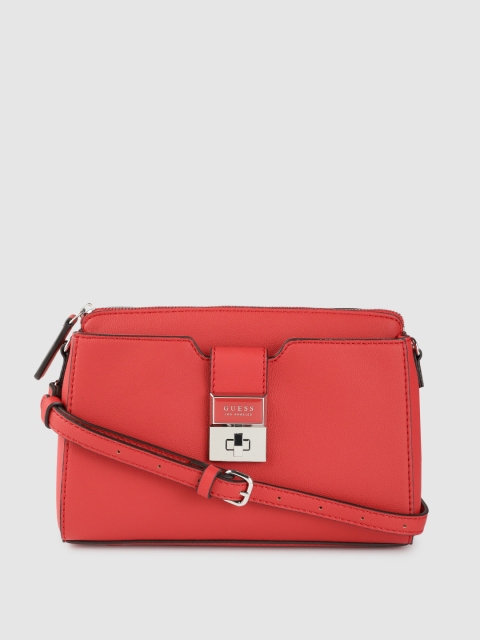 

GUESS Women Red Solid Structured Sling Bag