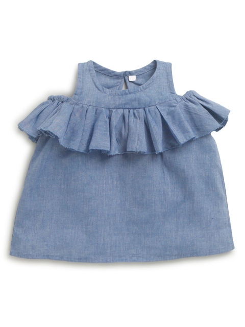 

Hopscotch Girls Blue Ruffles Top