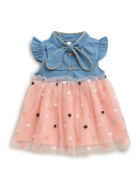 

Hopscotch Girls Pink & Blue Printed Tunic