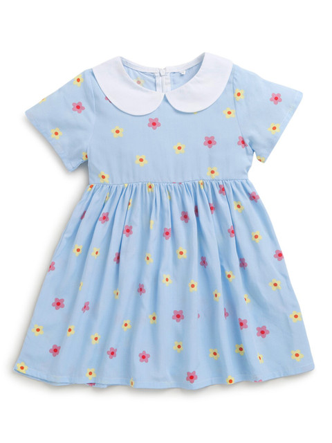 

Hopscotch Blue Floral Peplum Dress