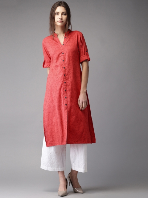 

Moda Rapido Women Red Printed Kurta