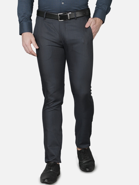 

Callino London Men Grey Slim Fit Trousers