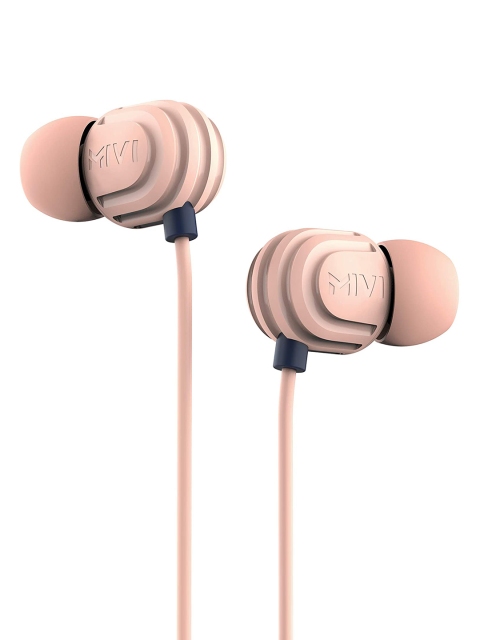 

Mivi Rock and Roll E5 Wired Earphones On Ear Wired With Mic Earphones-Beige