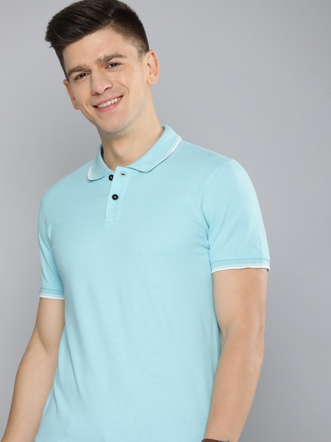 

Mast & Harbour Men Blue Polo Collar T-shirt