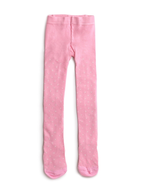 

Hopscotch Infant Girls Pink Solid Pure Cotton Stockings