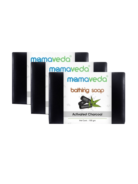 

Medimade Set Of 3 Activated Charcoal Soap 100 g Each, Black