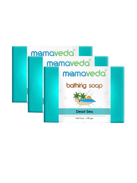 

Mamaveda Set of 3 Dead Sea Mineral Bathing Soap 100 g Each, Blue