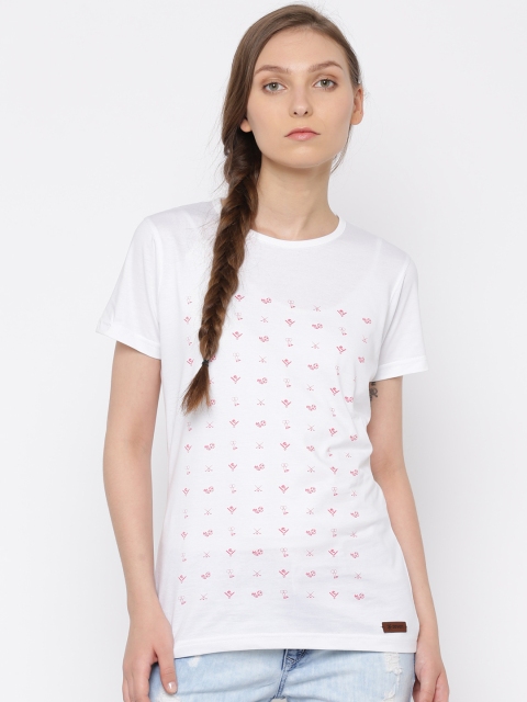 

Zeven Women White Printed T-shirt