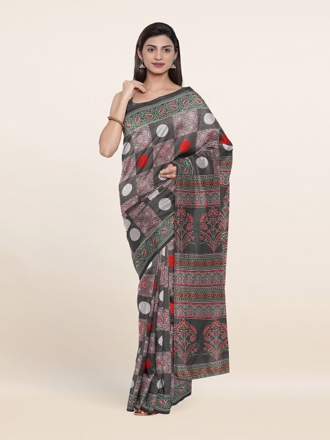 

Pothys Grey & Red Pure Cotton Saree