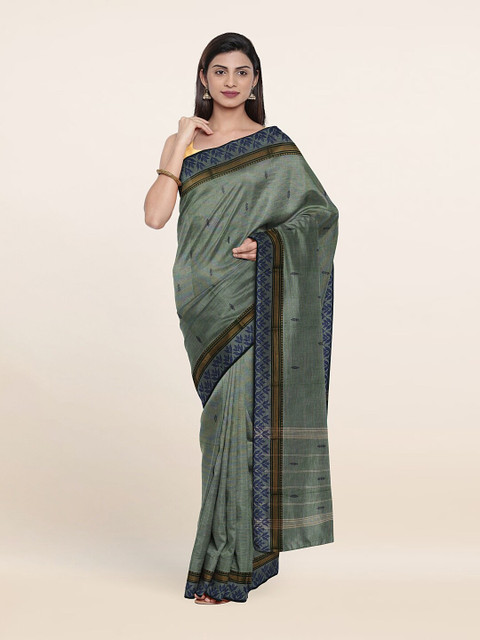 

Pothys Green & Blue Woven Design Pure Cotton Saree