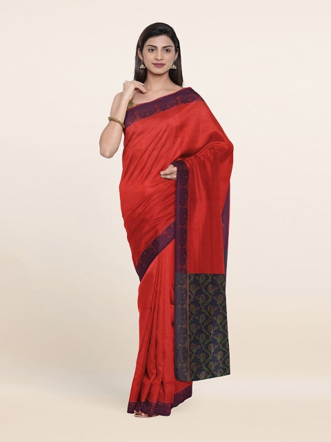 

Pothys Rust & Navy Blue Pure Cotton Saree