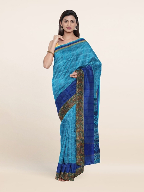 

Pothys Blue & Red Ethnic Motifs Pure Cotton Saree