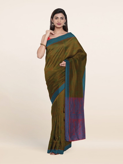 

Pothys Green & Purple Woven Design Pure Cotton Saree