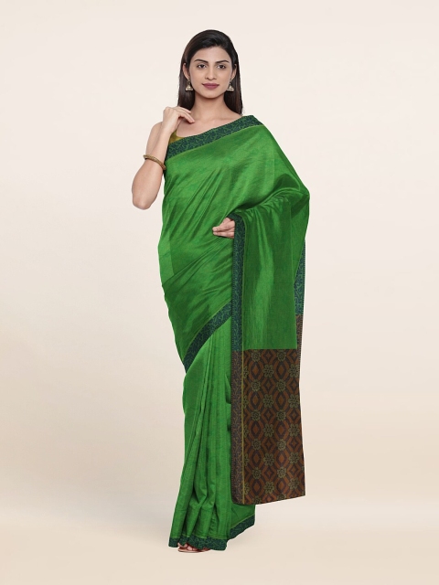

Pothys Green & Blue Floral Pure Cotton Saree