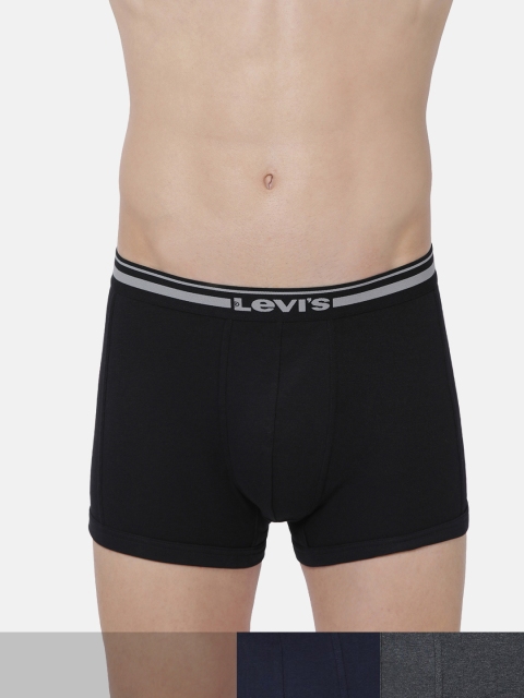 

Levis Men Pack of 4 Solid Pure Cotton Trunks 16006448-1-16006404-1, Black