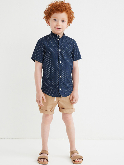 

H&M Boys 2 Piece Beige & Blue Cotton Set