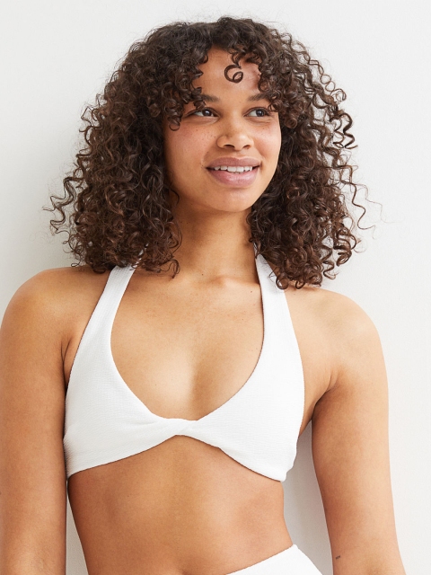 

H&M White Padded Bikini Top