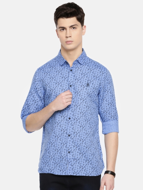 

Being Human Blue Slim Fit Printed Casual Shirt