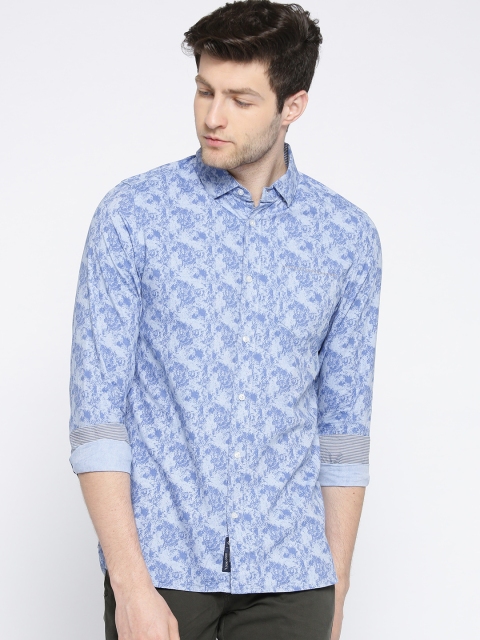

Being Human Men Blue Slim Fit Printed Casual Shirt