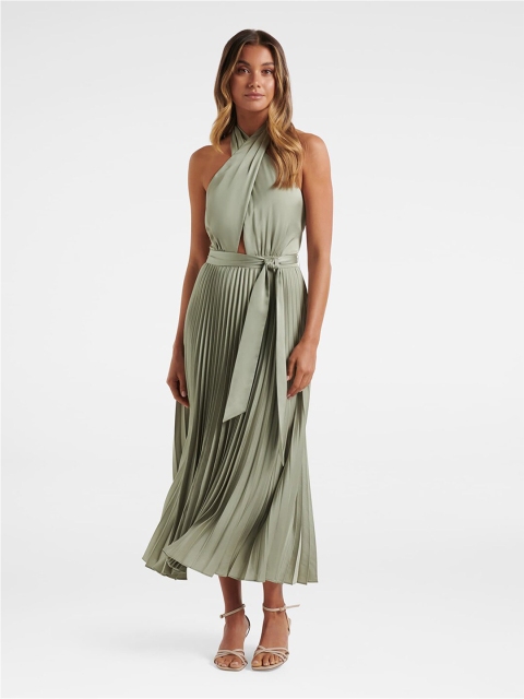 

Forever New Grey Satin Maxi Dress