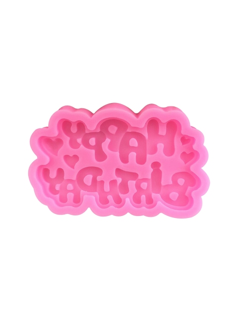 

JoyGlobal Adults Pink Alphabet Happy Birthday Silicone Mould Bakeware