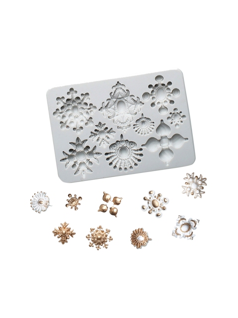 

JoyGlobal Grey Vintage Brooch Mould Silicone Bakeware
