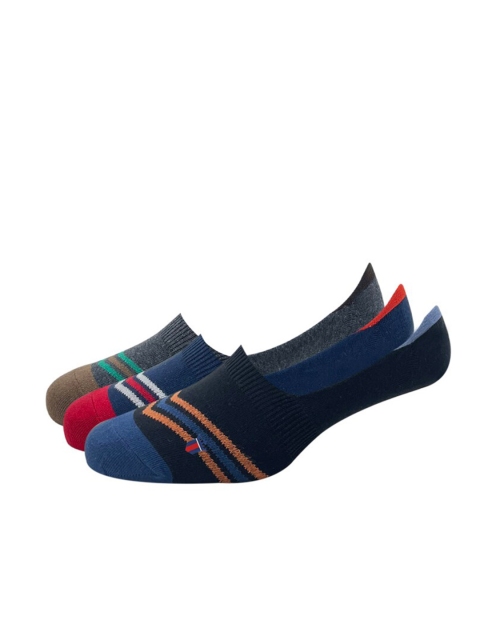 

Louis Philippe Men Pack Of 3 Patterned Shoe-Liners, Black