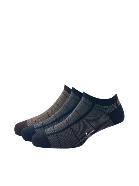 

Louis Philippe Men Black & Blue Set Of 3 Socks