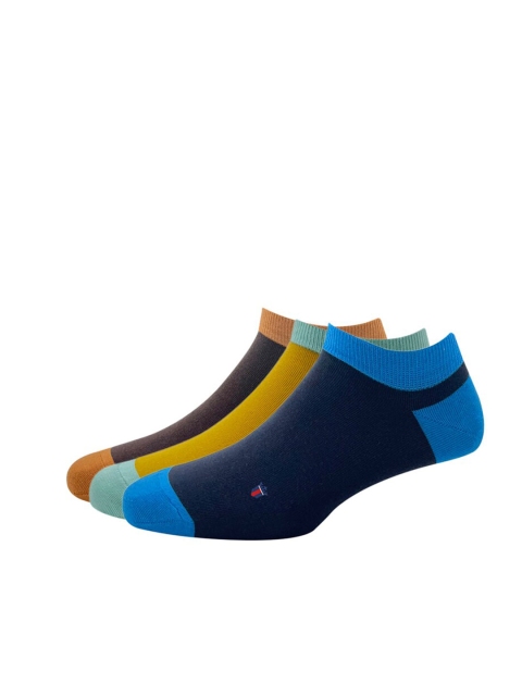 

Louis Philippe Men Pack Of 3 Patterned Ankle-Length Socks, Navy blue