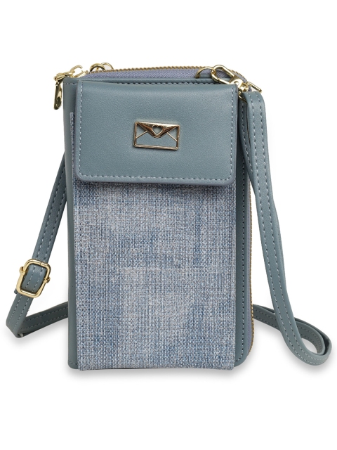 

NFI essentials Women Blue & Grey Textured Mobile Cell Phone Holder