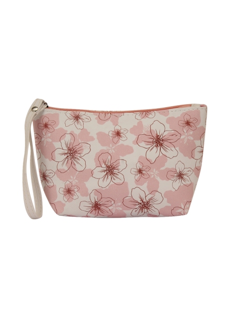 

NFI essentials Pink Floral Printed Makeup Pouch