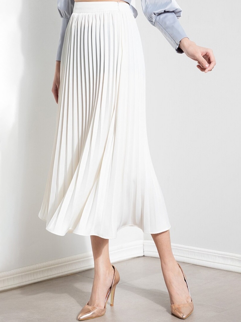 

ZALORA OCCASION White Pleated Flared Skirt