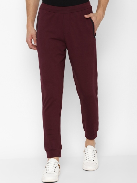 

Allen Solly Men Maroon Solid Pure Cotton Joggers