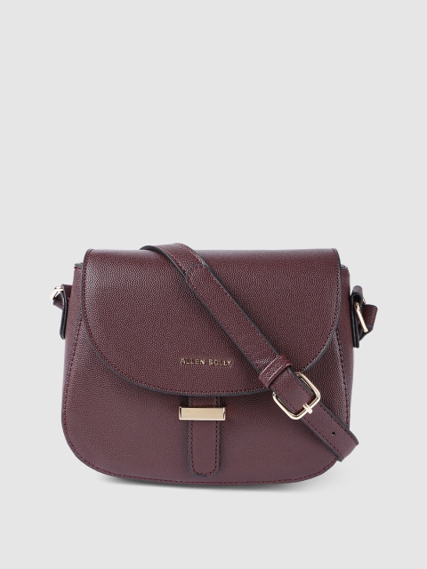 

Allen Solly Purple Textured Structured Sling Bag