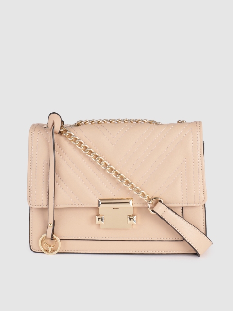 

Allen Solly Beige PU Structured Sling Bag