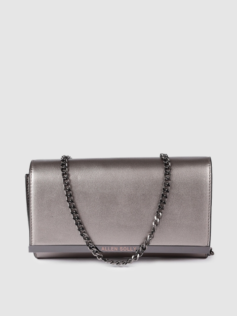 

Allen Solly Grey Solid Structured Sling Bag