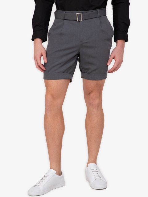 

ZALORA BASICS Men Grey Solid Shorts