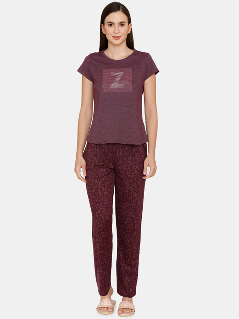 

Zivame Women Maroon Night suits