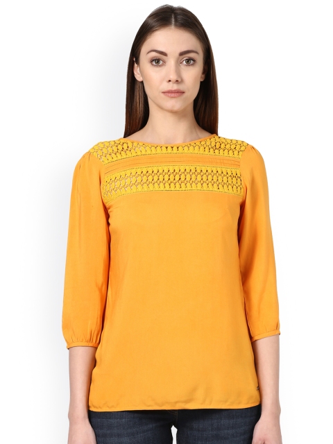 

Park Avenue Women Yellow Solid Top