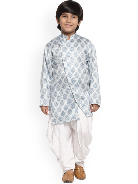 

MAXENCE Boys Grey Striped Pure Cotton Kurta with Pyjamas