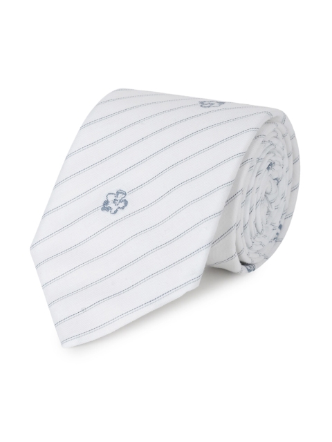 

Ted Baker Men White & Blue Striped Skinny Tie