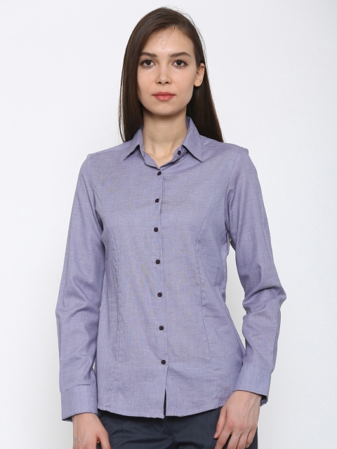 

Park Avenue Women Blue Regular Fit Semiformal Shirt