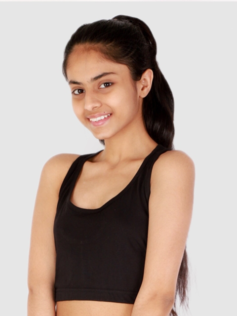 

YK Girls Black Non-Padded Non-Wired Beginners Bra SB24BLACK