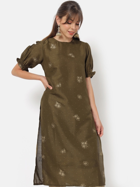 

Saaki Women Brown Embroidered Thread Work Kurta