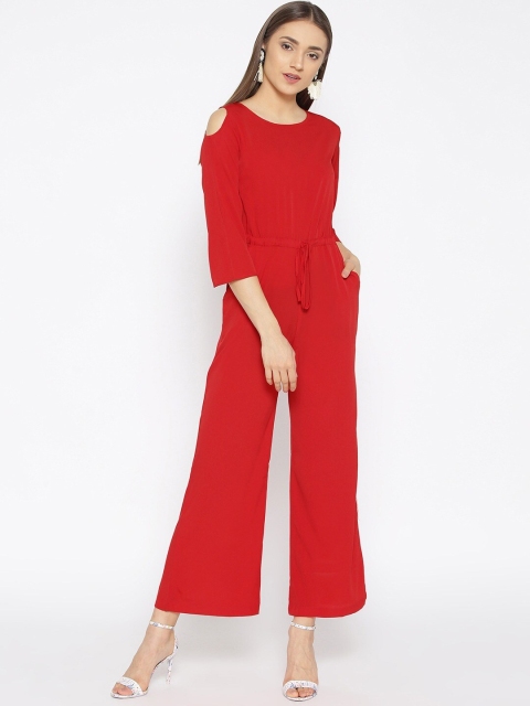 

Cottinfab Red Basic Jumpsuit